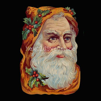 Father Christmas with brown Cape 11.5x16.5 cm - Bokmärke © Ernst Freihoff 5095