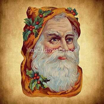 Father Christmas with brown Cape 11.5x16.5 cm - Bokmärke © Ernst Freihoff 5095