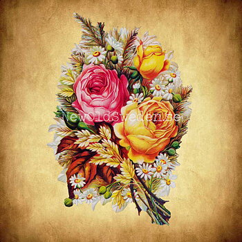 Bouquet of Roses 12x17.5 cm - Bokmärke © Ernst Freihoff 5106