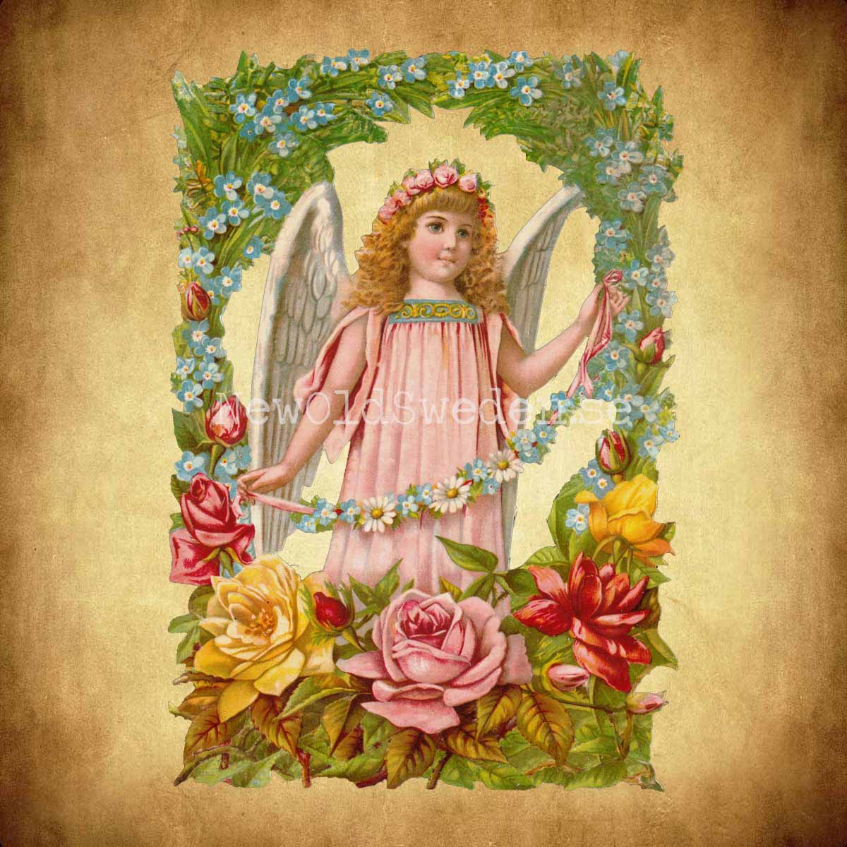 Pink Angel 11x16 cm - Bokmärke © Ernst Freihoff 5109 - 2