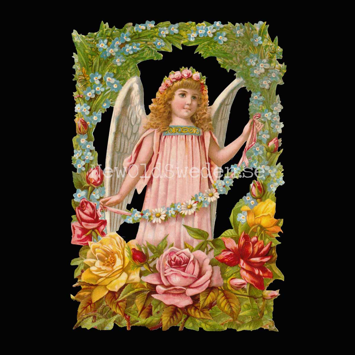 Pink Angel 11x16 cm - Bokmärke © Ernst Freihoff 5109