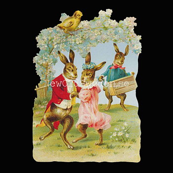Dancing Easter Bunnies 11x16 cm - Bokmärke © Ernst Freihoff 5110