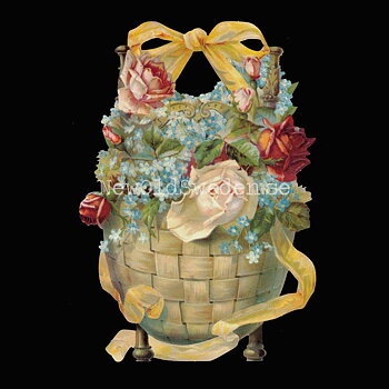 Basket with Flowers 11.5x16 cm - Bokmärke © Ernst Freihoff 5116