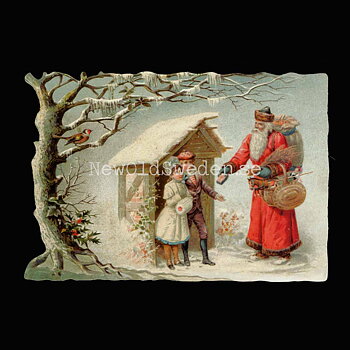 Father Christmas with Children 16.5x11.5 cm - Bokmärke © Ernst Freihoff 5123