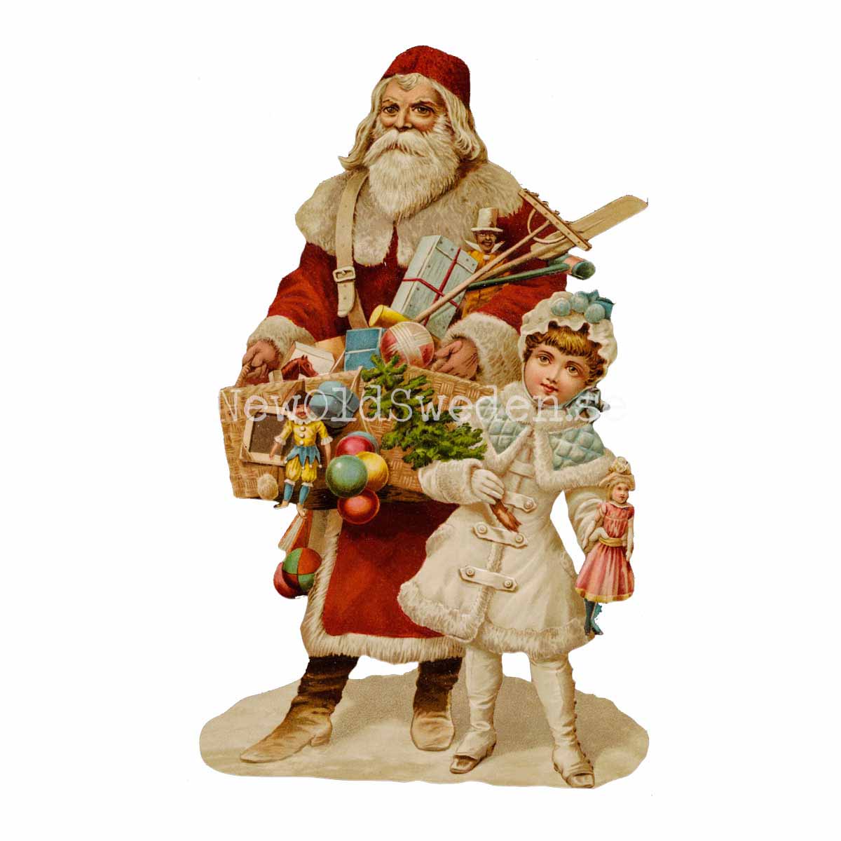 Father Christmas with Presents 10x16.5 cm - Bokmärke © Ernst Freihoff 5169 - 3