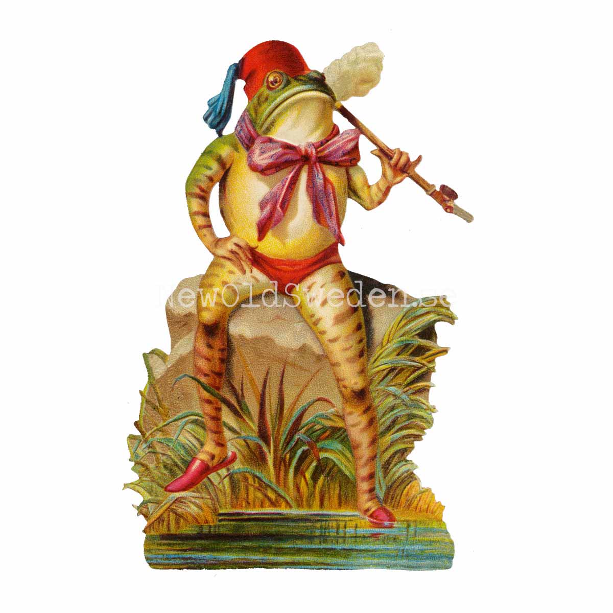 Frog with Pipe 10.5x16.5 cm - Bokmärke © Ernst Freihoff 5131 - 3