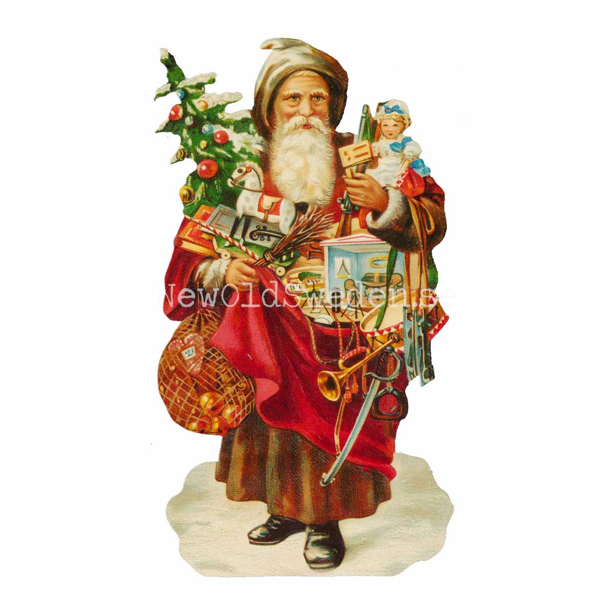 Santa with bag and tree 90x16.5 cm - Bokmärke © Ernst Freihoff 5136 - 3