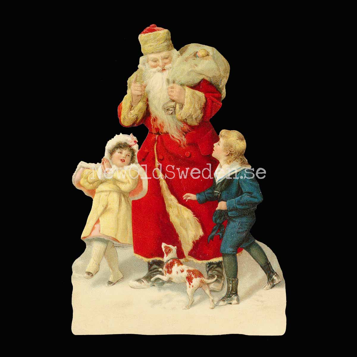 Santa with Children 11.5x16.5 cm - Bokmärke © Ernst Freihoff 5137