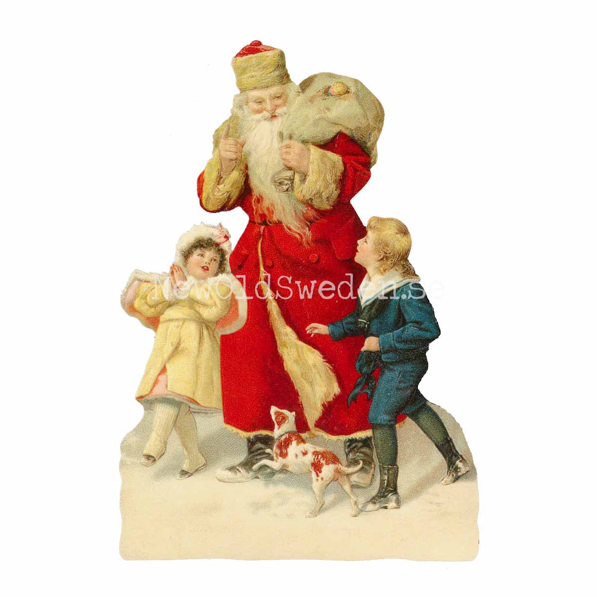 Santa with Children 11.5x16.5 cm - Bokmärke © Ernst Freihoff 5137 - 3