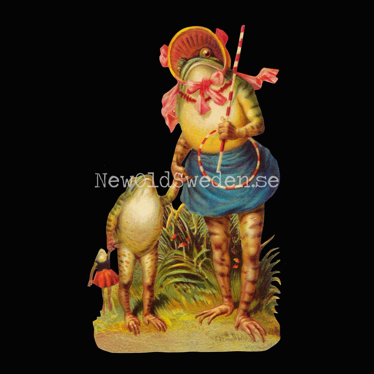Frog Mother with Child 10x16 cm - Bokmärke © Ernst Freihoff 5139