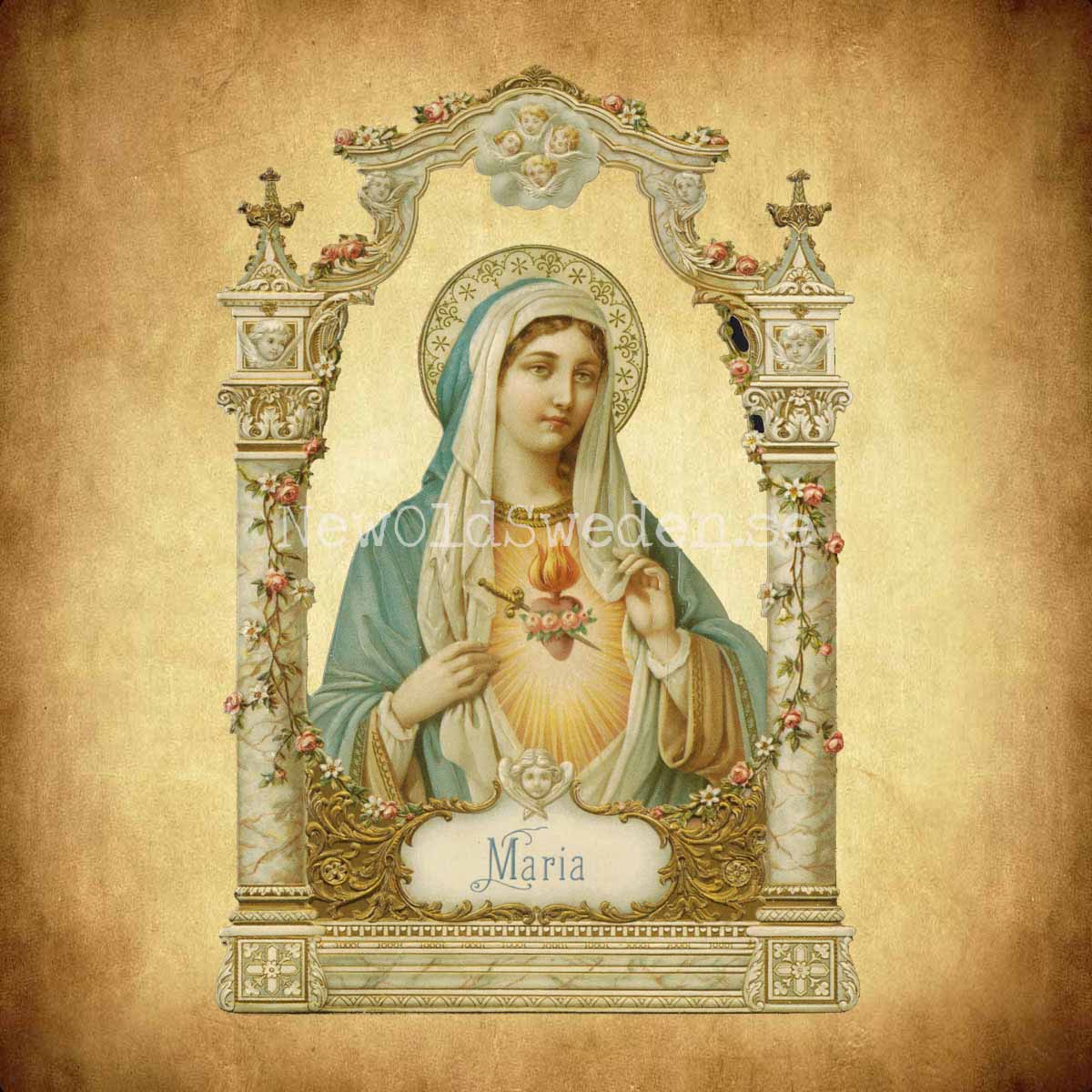 Maria 12x16.5 cm - Bokmärke © Ernst Freihoff 5144 - 2