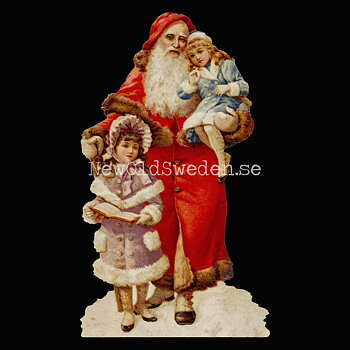 Father Christmas with two Children 9.5x16.5 cm - Bokmärke © Ernst Freihoff 5147