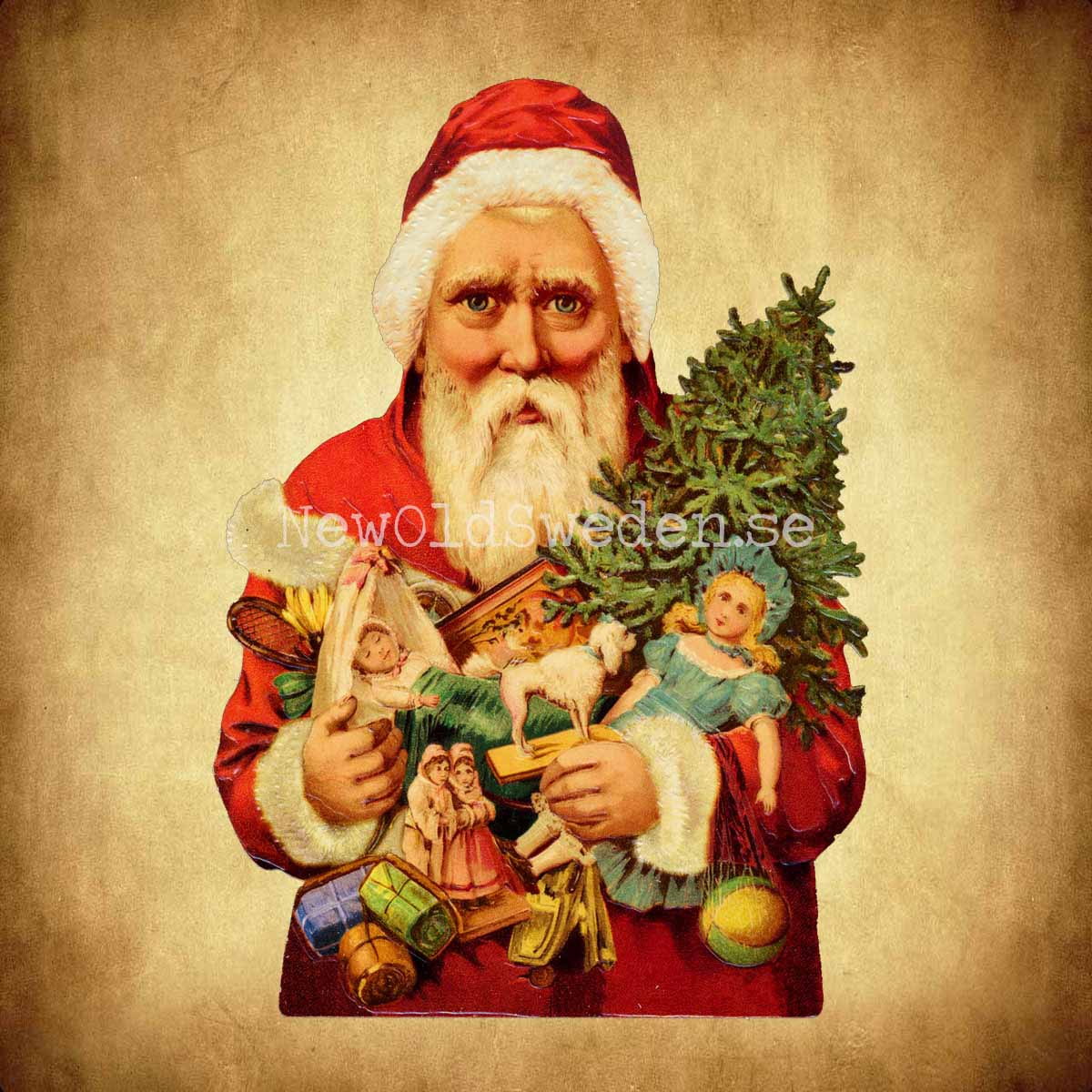 Father Christmas (red) 11x16.5 cm - Bokmärke © Ernst Freihoff 5150 - 2