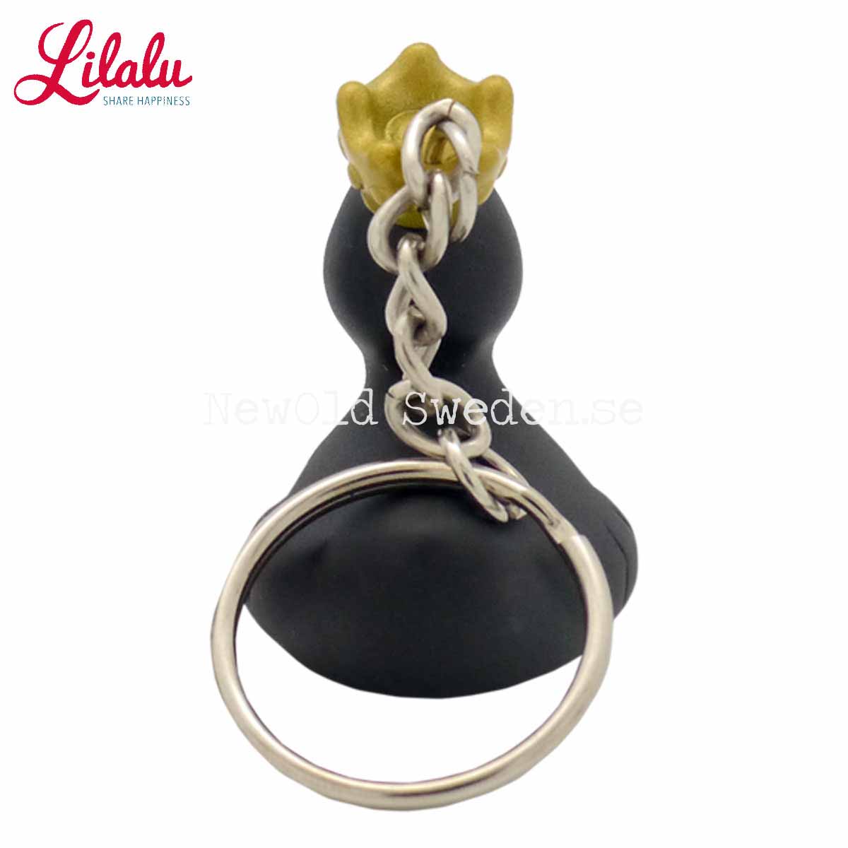 Anka med krona Black Nyckelring - Design by Lilalu - 6