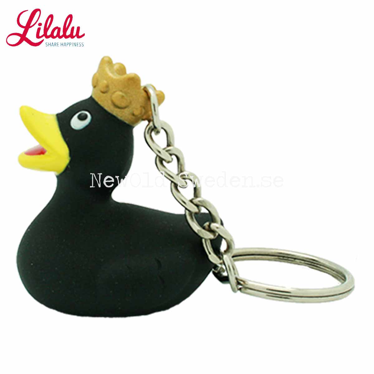 Anka med krona Black Nyckelring - Design by Lilalu - 4