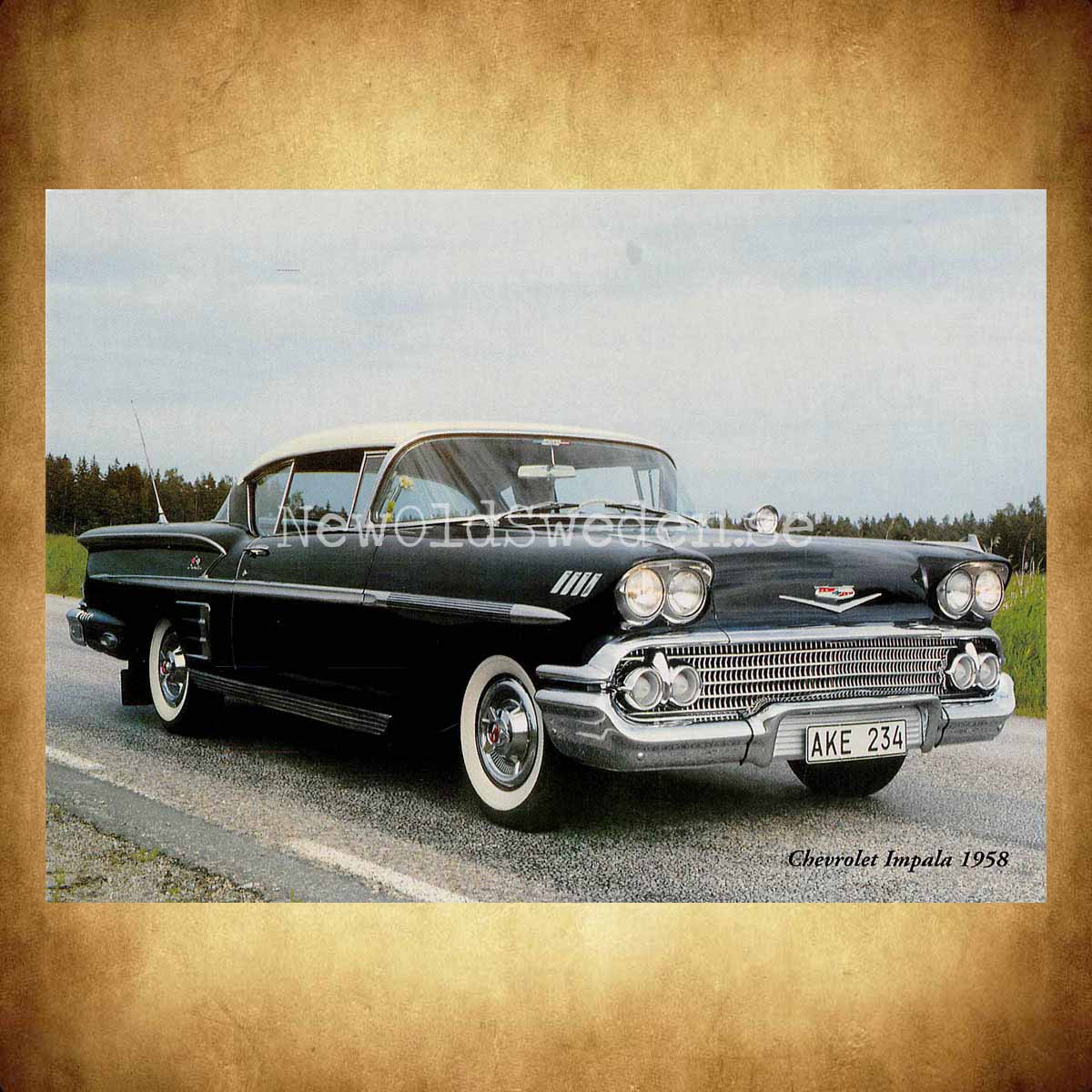 Chevrolet Impala 1958 - Vykort A5 - 2