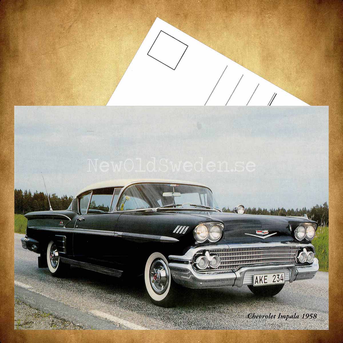 Chevrolet Impala 1958 - Vykort A5 - 3