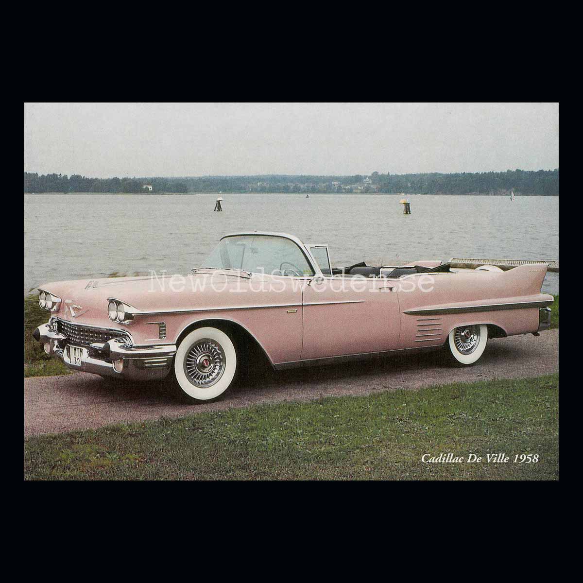 Cadillac De Ville 1958 - Vykort A5