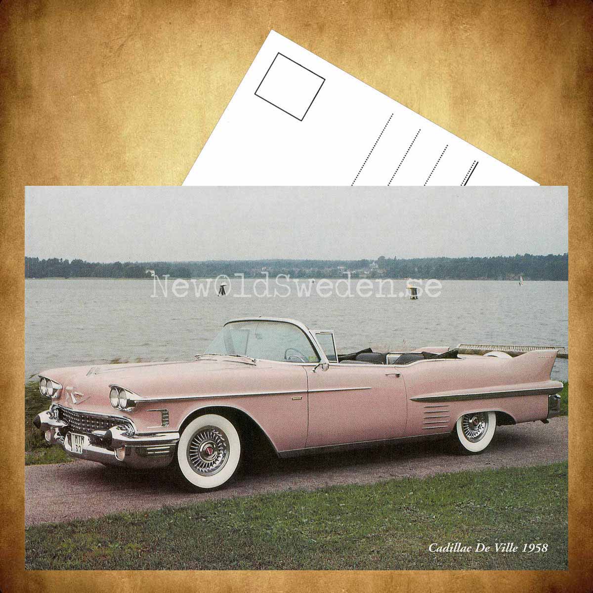 Cadillac De Ville 1958 - Vykort A5 - 3