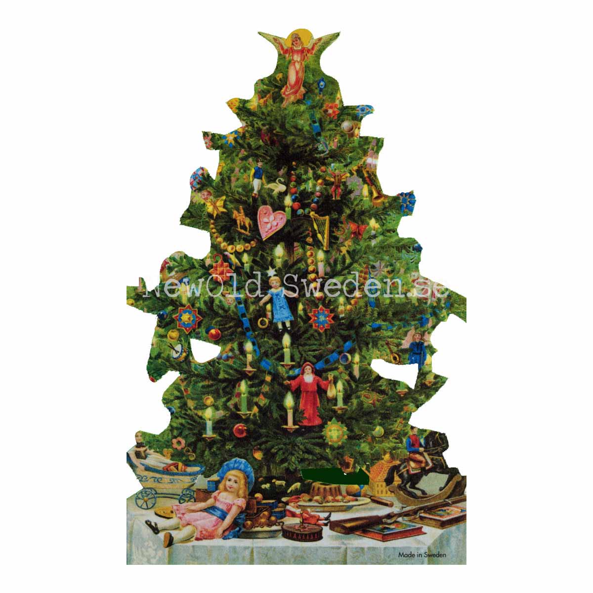 Pappersrad Julgran 17 x 64 cm - R09 - 3