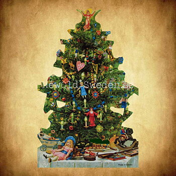 Pappersrad Julgran 17 x 64 cm - R09