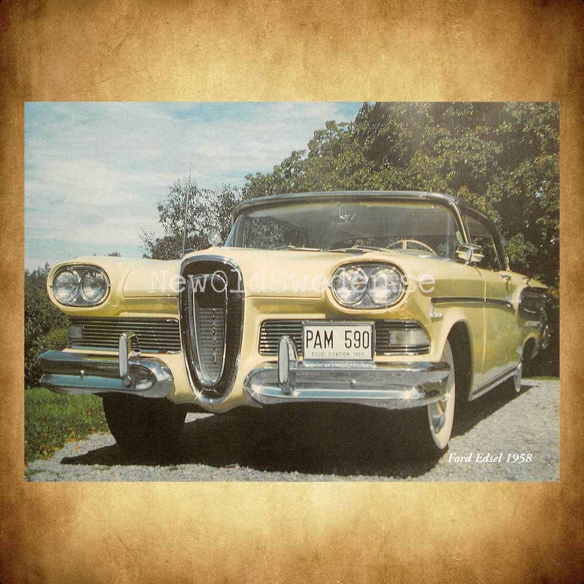 Ford Edsel 1958 - Vykort A5 - 2