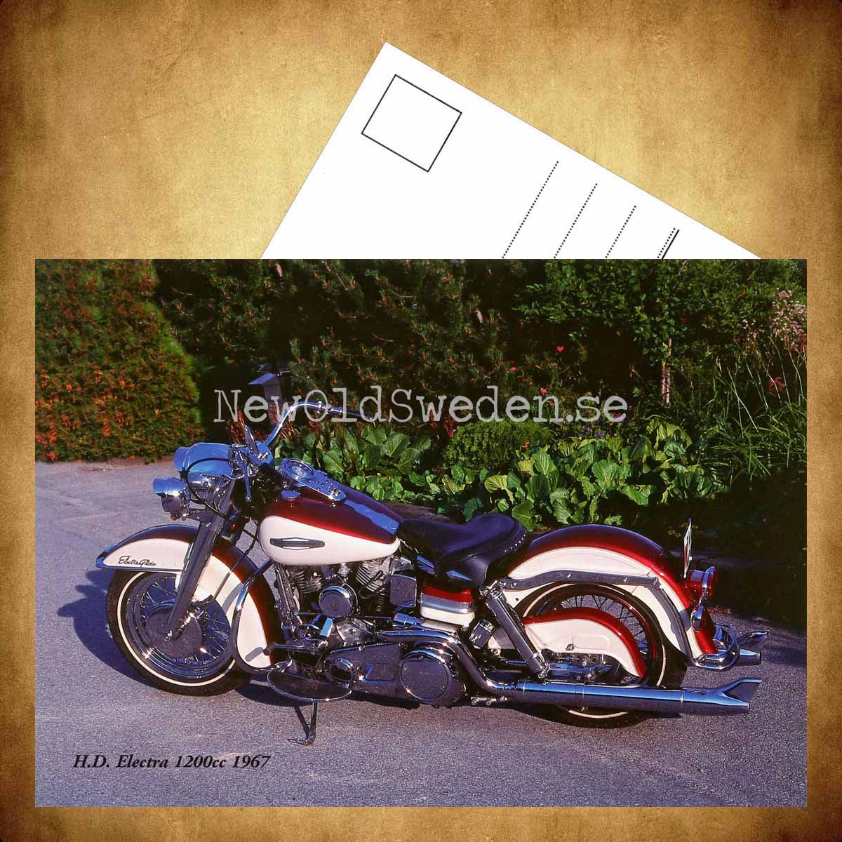 Harley Davidson Electra 1200cc 1967 - Vykort A5 *** - 3
