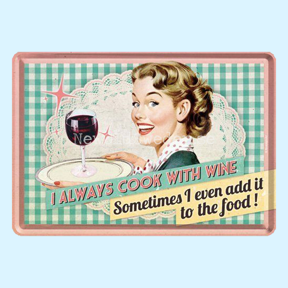I ALWAYS COOK WITH WINE 50´s - METAL CARD T3 - 3