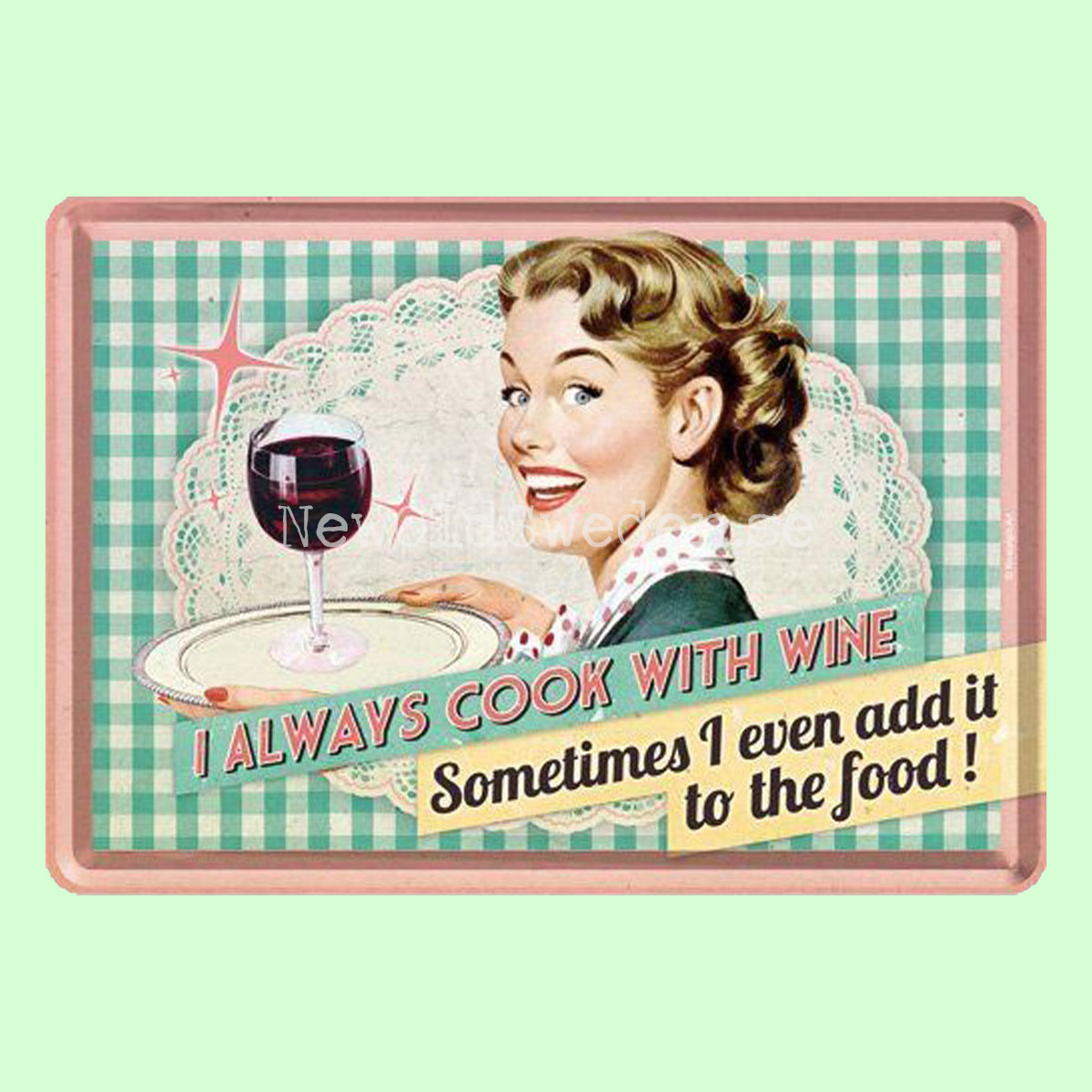 I ALWAYS COOK WITH WINE 50´s - METAL CARD T3 - 4