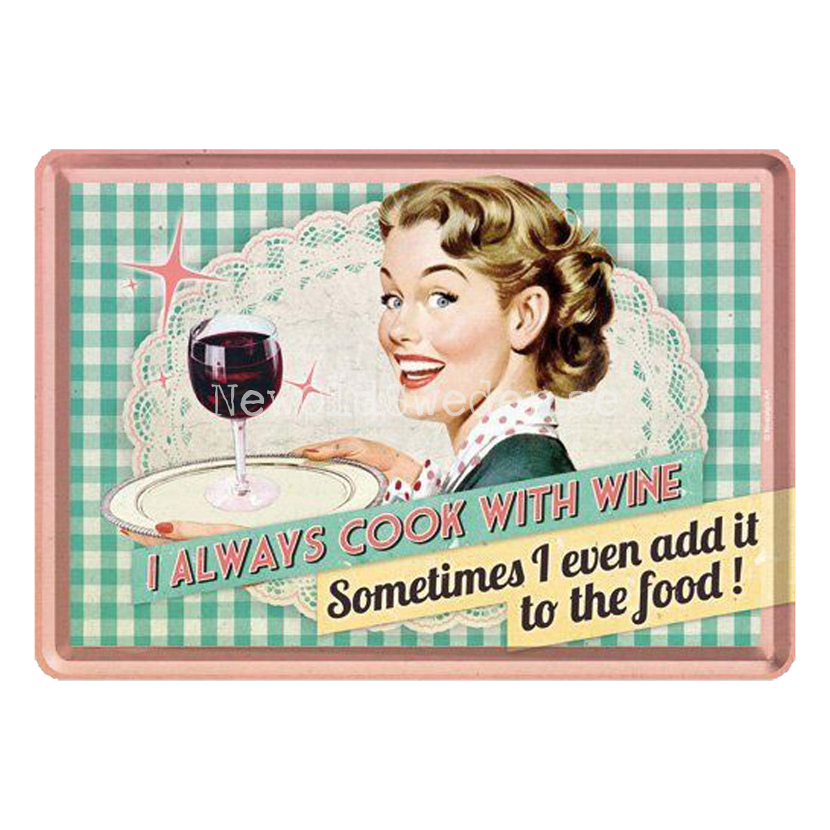 I ALWAYS COOK WITH WINE 50´s - METAL CARD T3 - 6