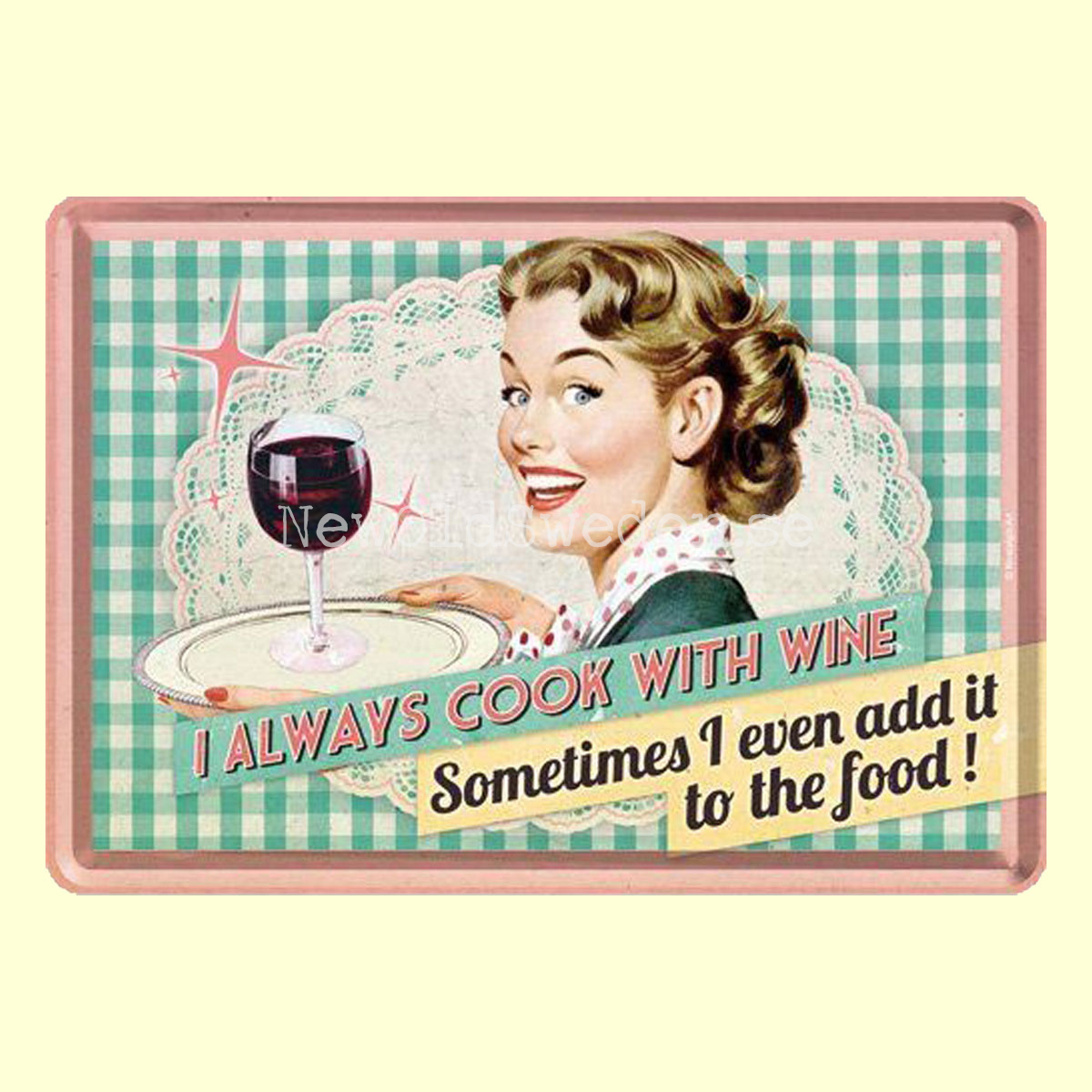 I ALWAYS COOK WITH WINE 50´s - METAL CARD T3 - 5