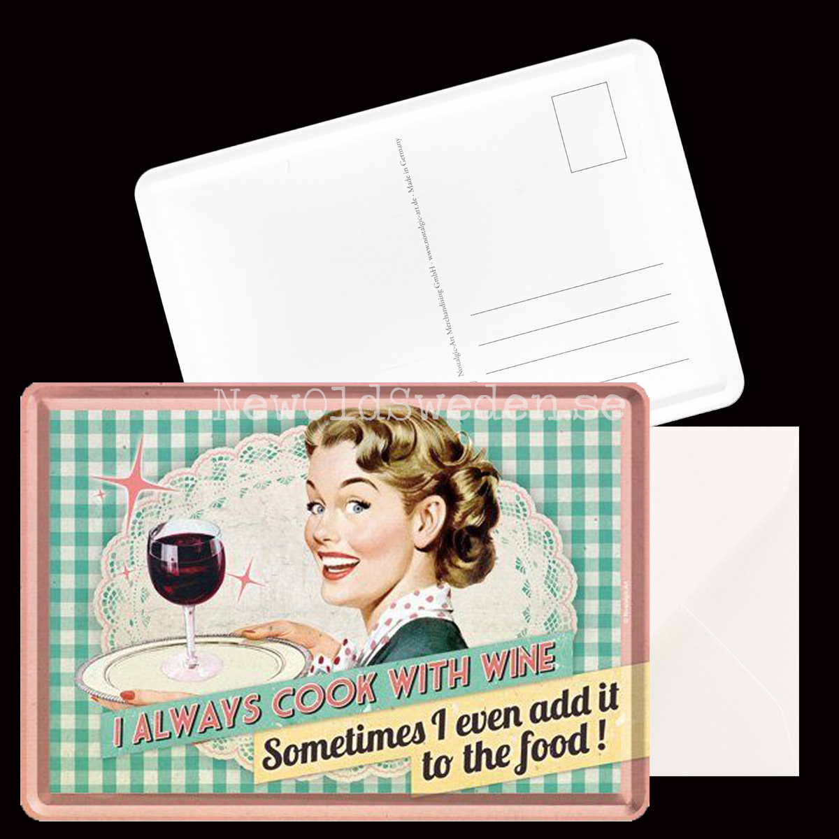 I ALWAYS COOK WITH WINE 50´s - METAL CARD T3 - 7