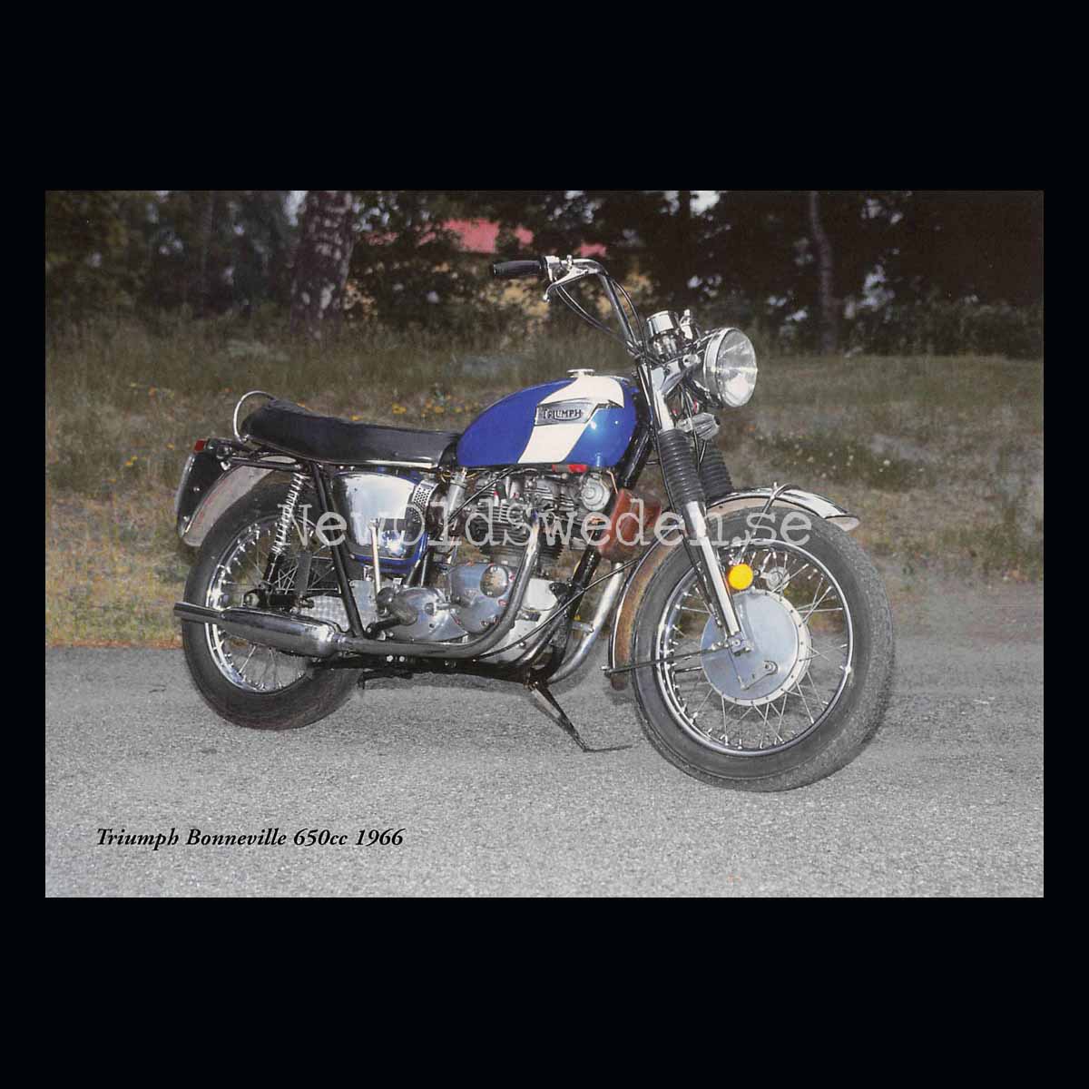 TRIUMPH Bonneville 650cc 1966 - Vykort A5