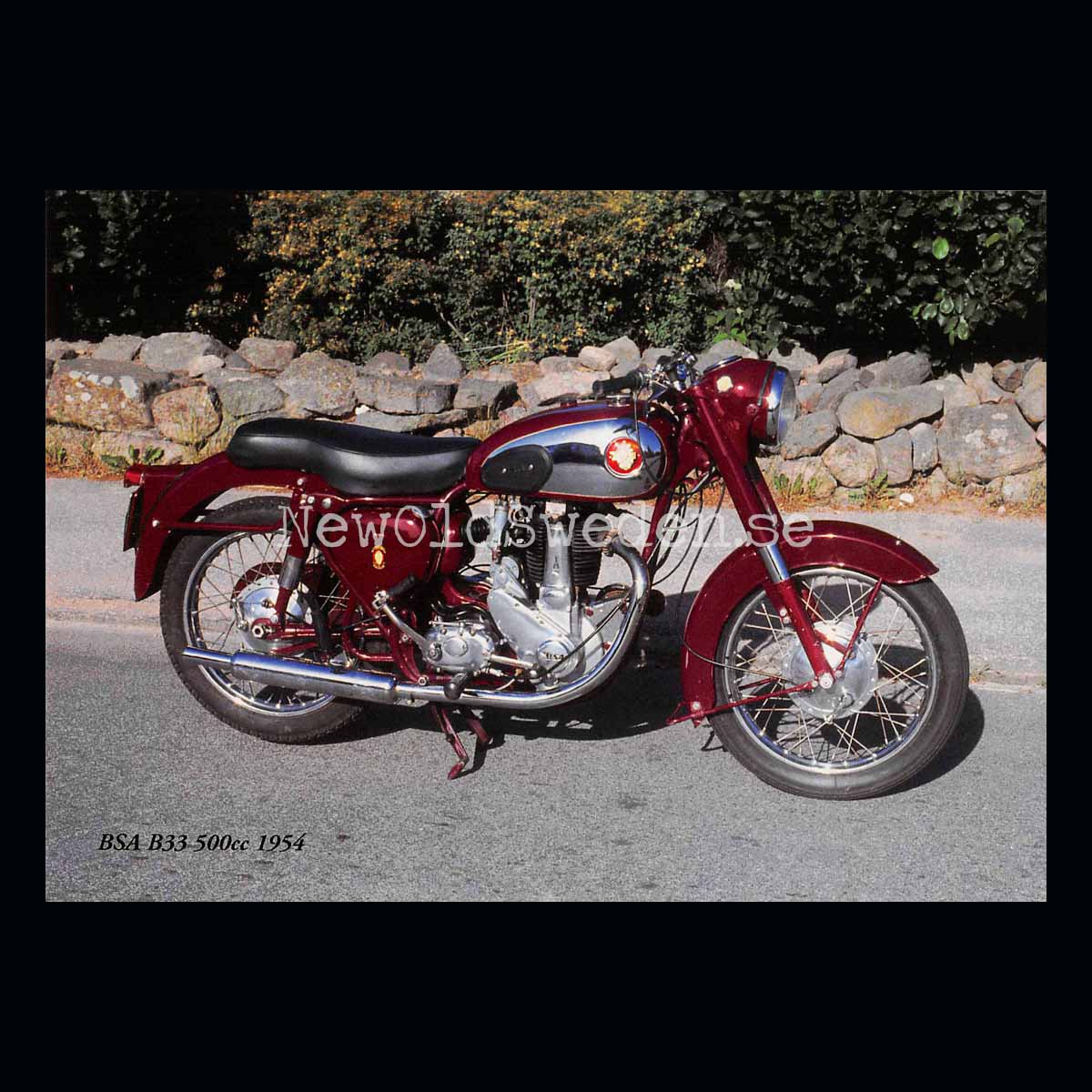 BSA B33 500cc 1954 - Vykort A5