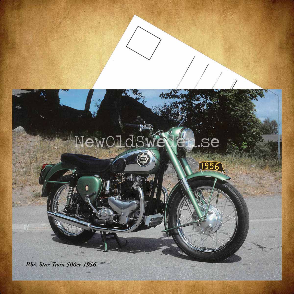 BSA Star Twin 500cc 1956 - Vykort A5 - 3