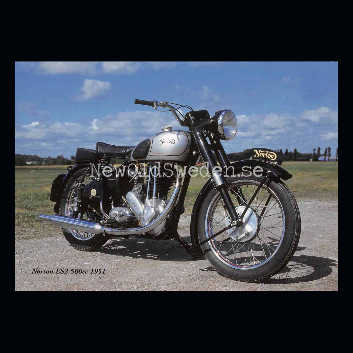 Norton ES2 500cc 1951 - Vykort A5