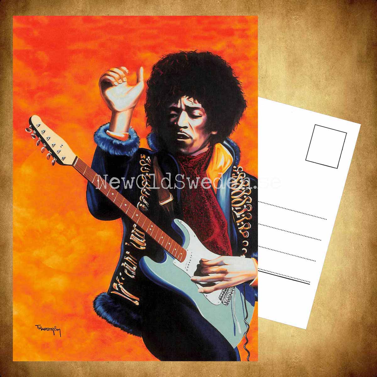 Tomas Hafström - Jimi Hendrix 27 nov 1942 - 18 sep 1970 Nr: 10 av 14 - Vykort A5 - 3
