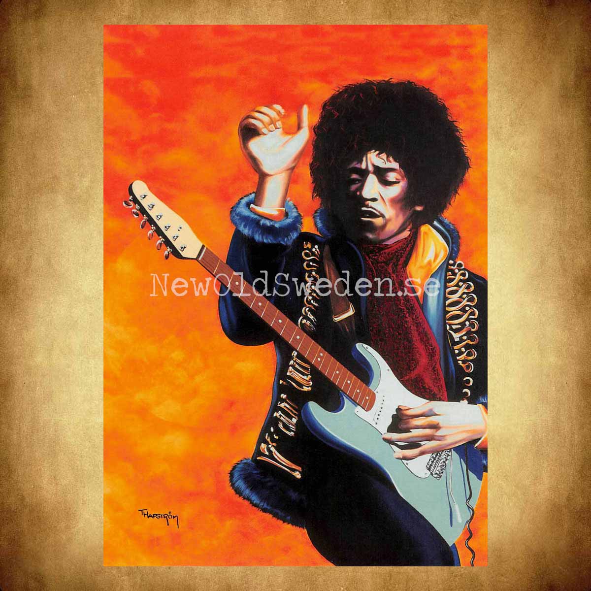 Tomas Hafström - Jimi Hendrix 27 nov 1942 - 18 sep 1970 Nr: 10 av 14 - Vykort A5 - 2