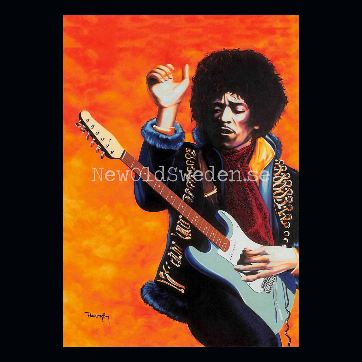 Tomas Hafström - Jimi Hendrix 27 nov 1942 - 18 sep 1970 Nr: 10 av 14 - Vykort A5