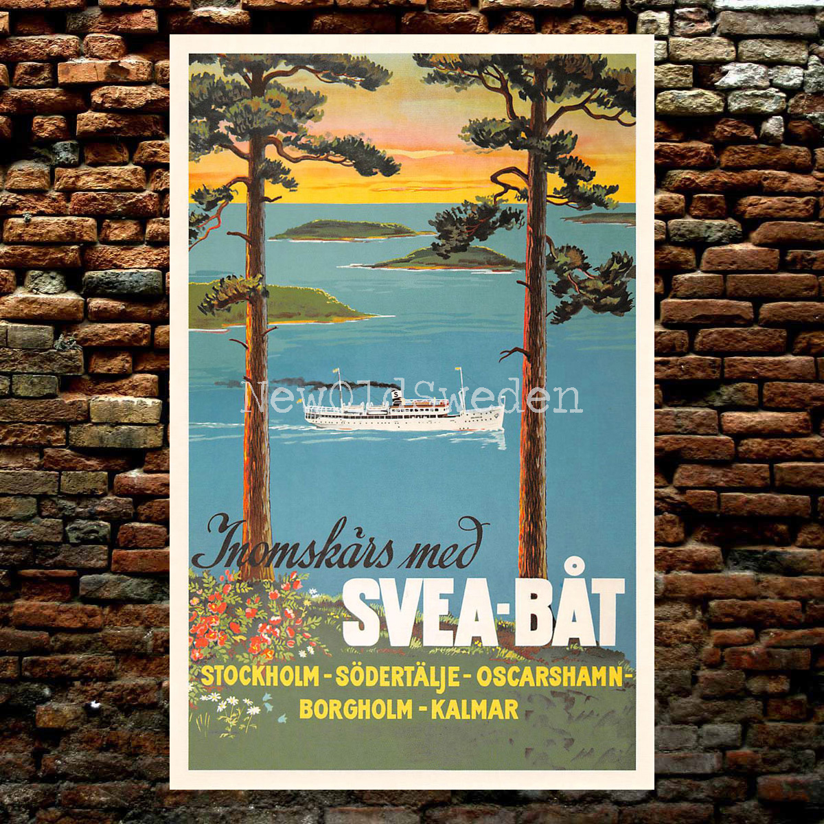 SVEABÅT 1940 - Vykort 12 x 18 cm - 2