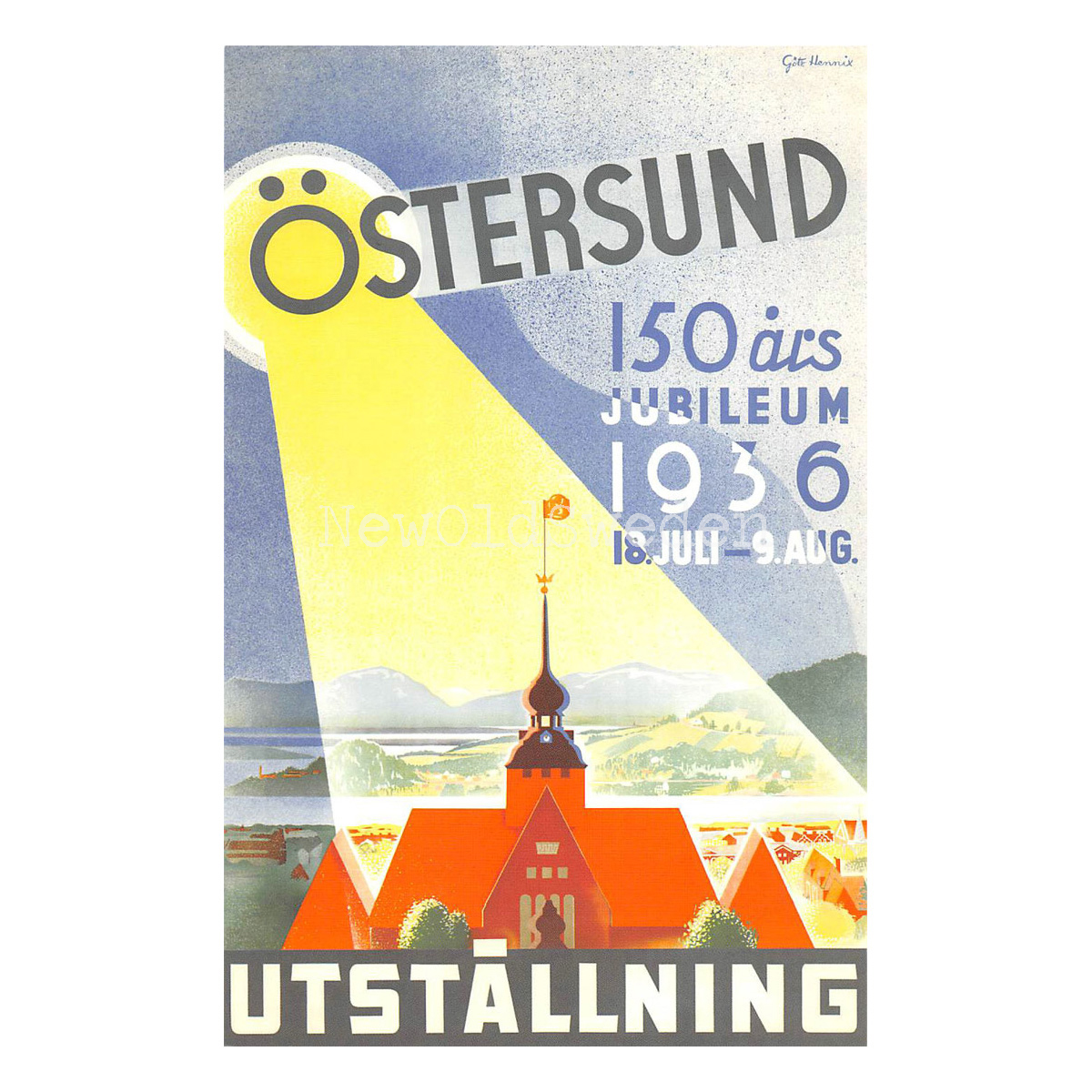ÖSTERSUND 150 ÅR - 1936 - Vykort 12 x 18 cm - 4