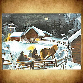 Jul i Bullerbyn - På väg till julottan - 100