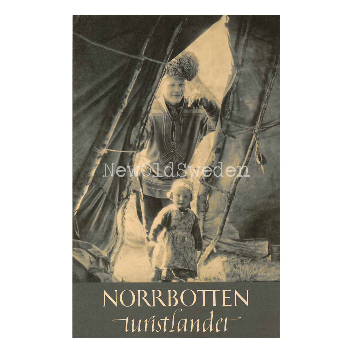 SAMEPAPPA MED DOTTER NORRBOTTEN - 1956 - Vykort 12 x 18 cm - 4