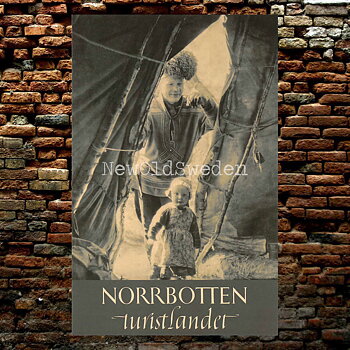 SAMEPAPPA MED DOTTER NORRBOTTEN - 1956 - Vykort 12 x 18 cm