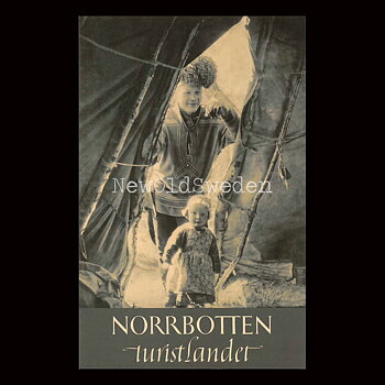 SAMEPAPPA MED DOTTER NORRBOTTEN - 1956 - Vykort 12 x 18 cm