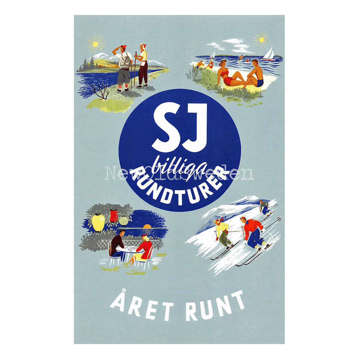 SJ RUNDTURER - 1940 - Vykort 12 x 18 cm - 4