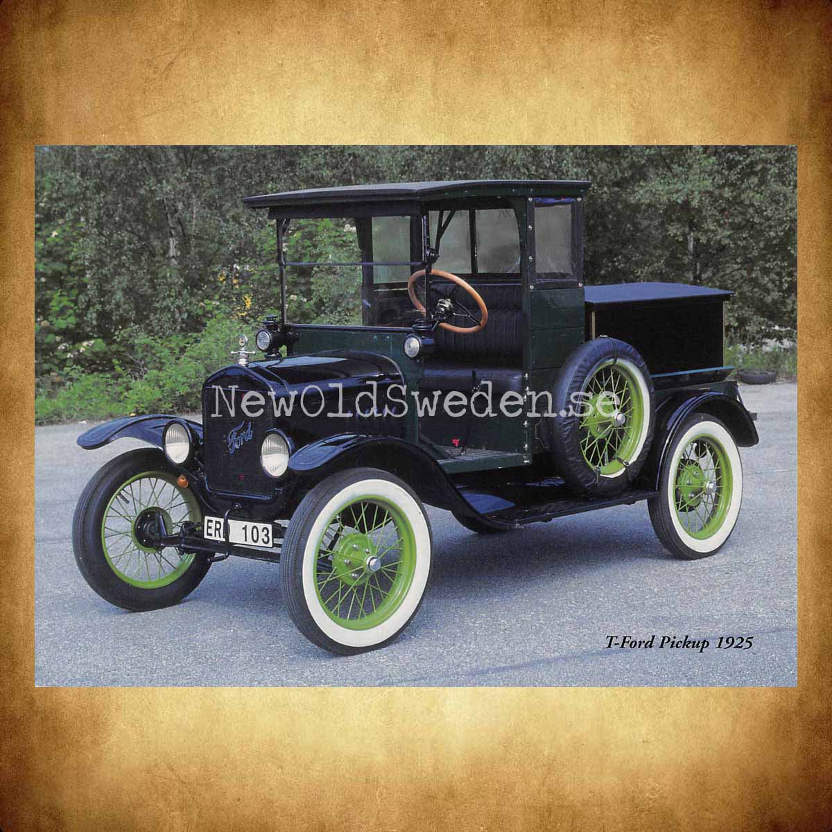T-Ford Pickup 1925 - Vykort A5 - 2