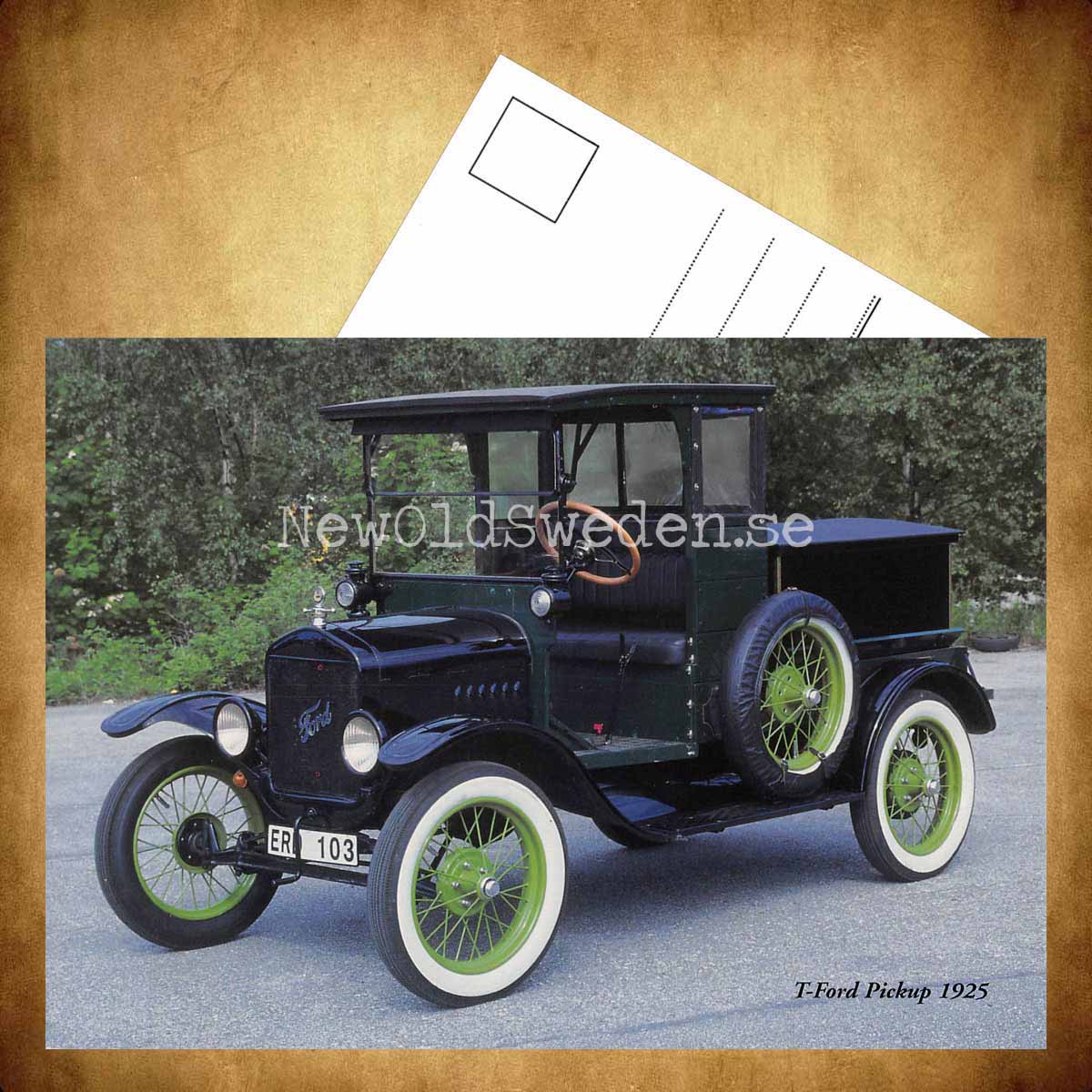 T-Ford Pickup 1925 - Vykort A5 - 3