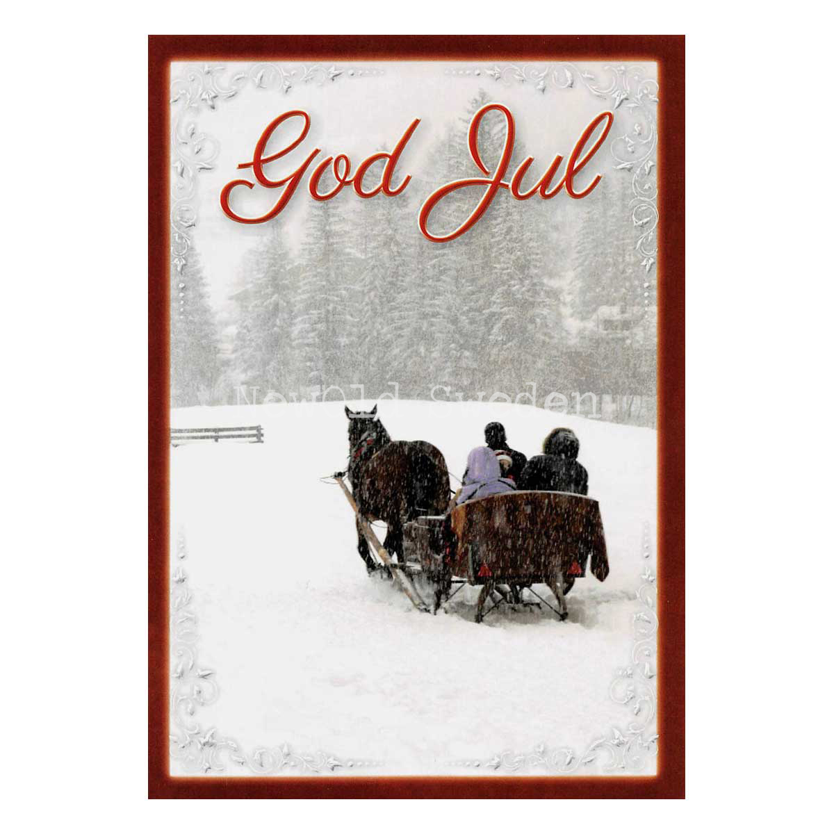 Släde till Julotta God Jul & Gott Nytt År - 1010 - 4