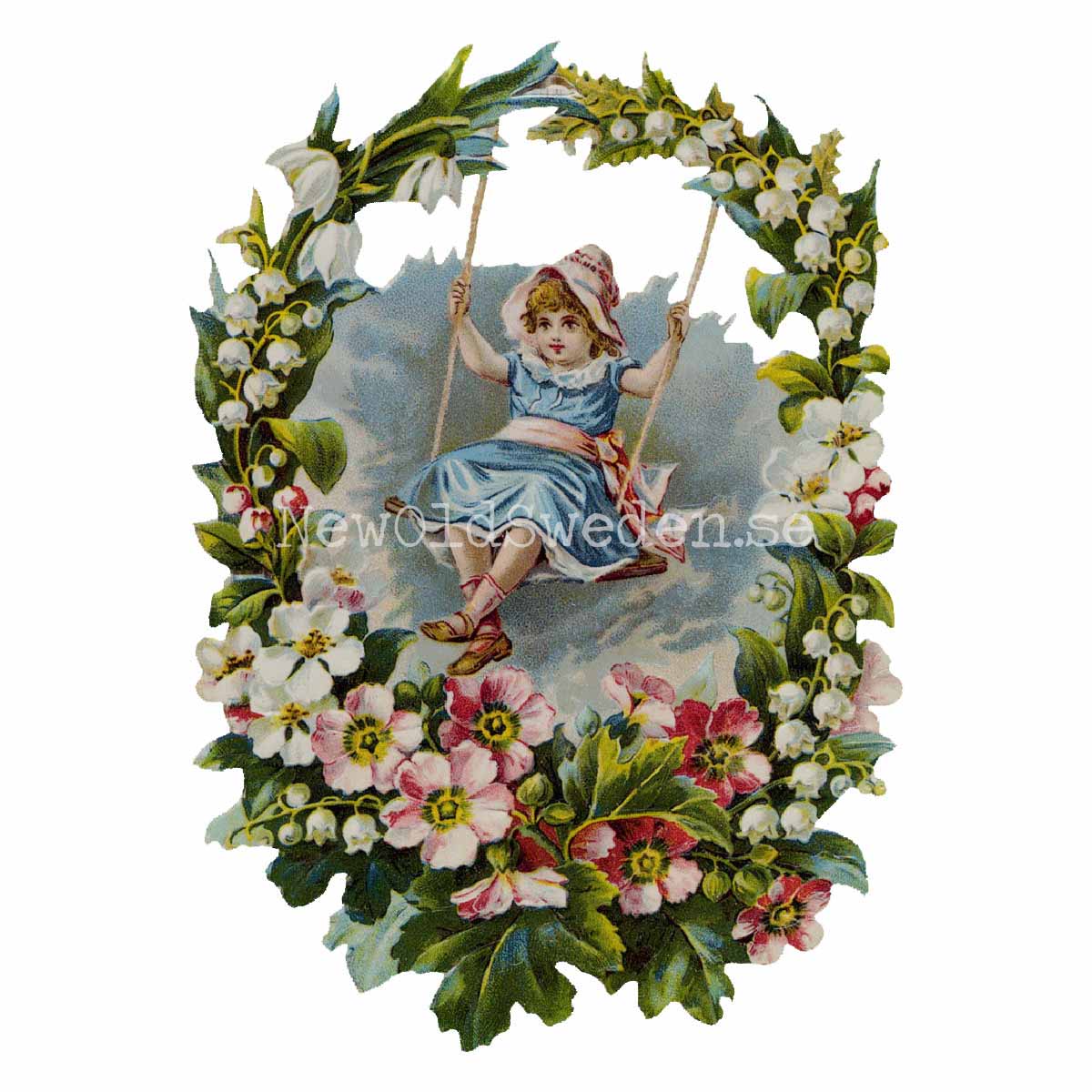 Girdle of Flowers with Child 11.5x16 cm - Bokmärke © Ernst Freihoff 5005 - 3